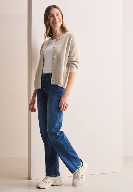 Kurzer Cardigan desert beige melange Kurzer Cardigan desert beige melange