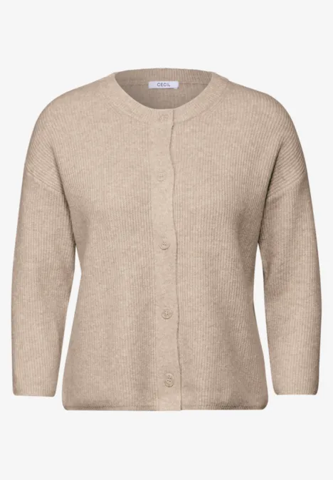 Kurzer Cardigan desert beige melange Kurzer Cardigan desert beige melange