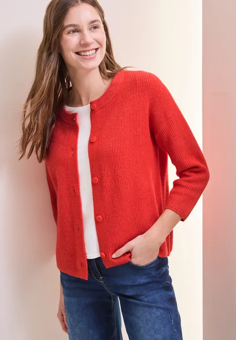 Kurzer Cardigan juicy orange melange Kurzer Cardigan juicy orange melange
