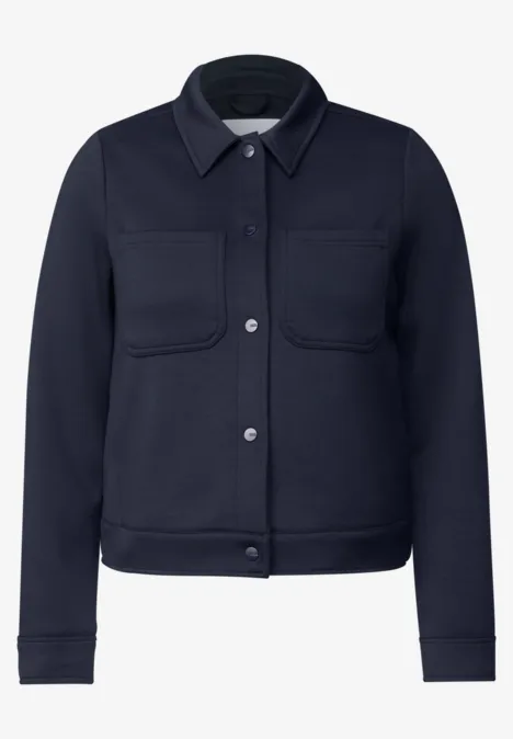 Kurze Sweatjacke universal blue