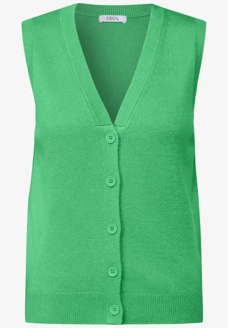Feinstrick Weste iced neon green