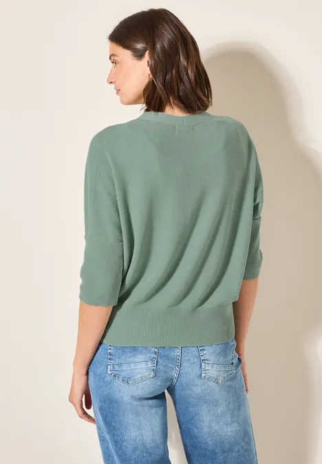 Cardigan mit Struktur matcha green
