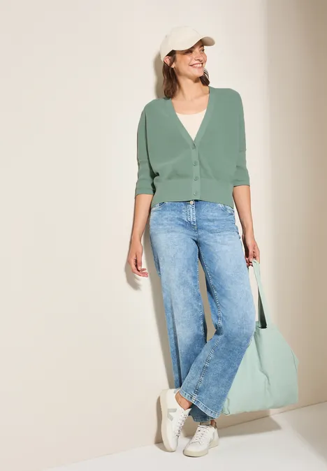Cardigan mit Struktur matcha green