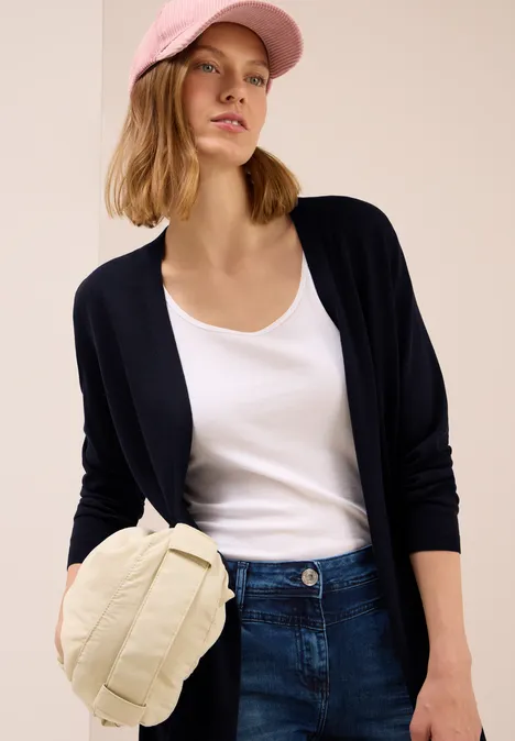 Offene Strickjacke urban dark blue