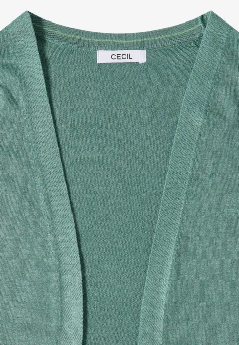 Offene Strickjacke jewel green melange