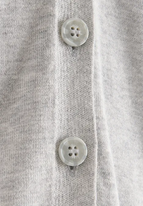 V-Neck Cardigan chalk grey melange