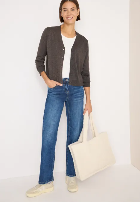 V-Neck Cardigan mushroom taupe melange