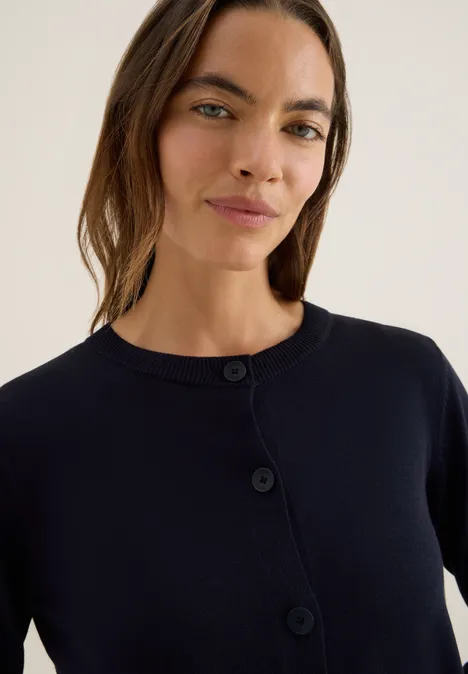 Strickjacke mit Knopfleiste urban dark blue