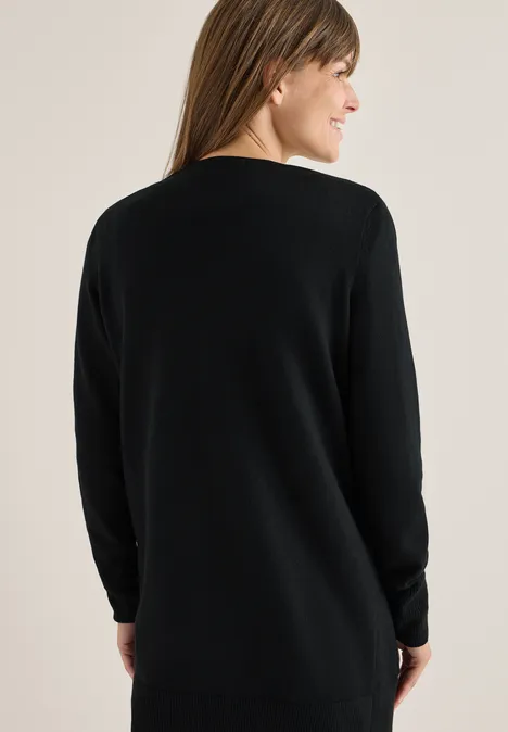 Cardigan cosy ouvert Black