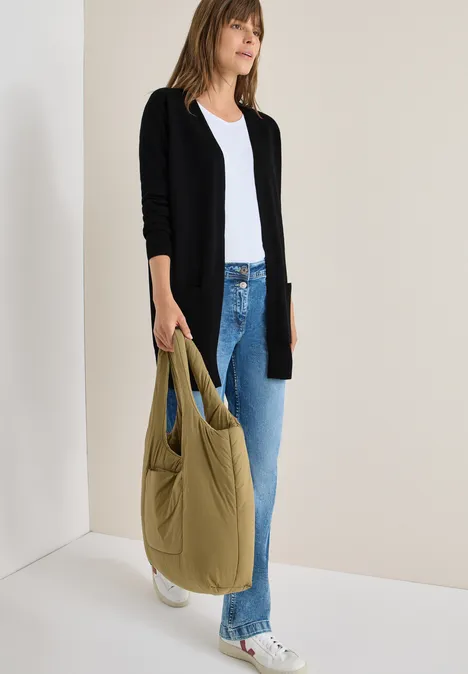Cardigan cosy ouvert Black