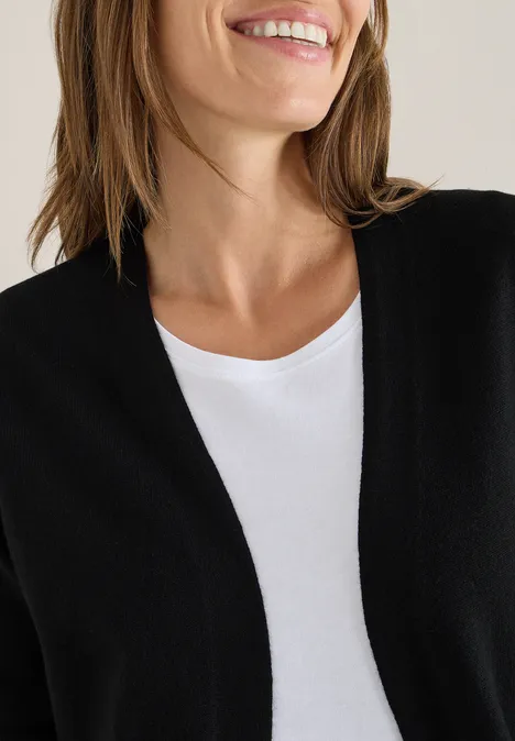 Cardigan cosy ouvert Black