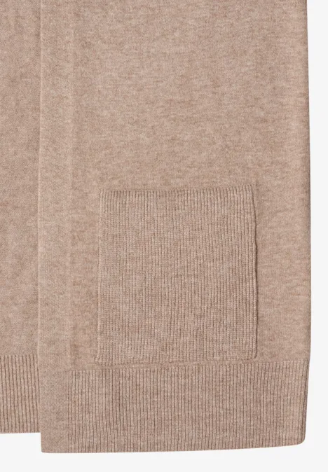 Offener Cosy Cardigan taupe melange