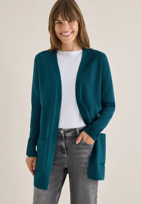 Open Cosy vest deep lake green