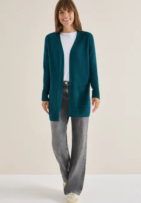 Open Cosy vest deep lake green