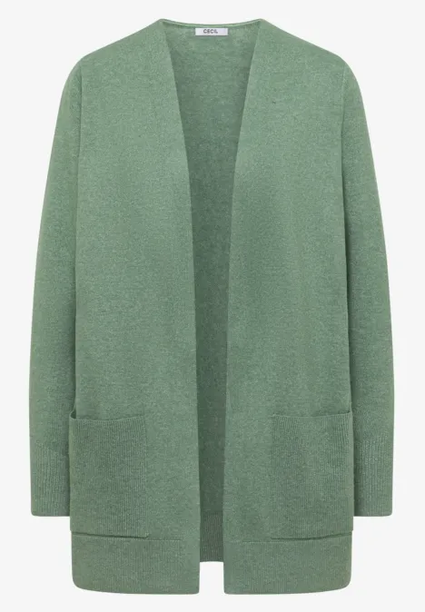 Offener Cosy Cardigan highland green melange