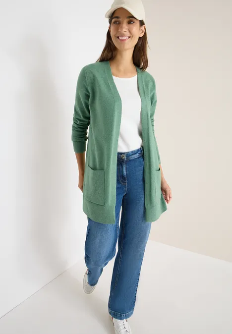 Offener Cosy Cardigan highland green melange