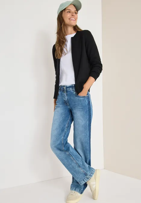 Cardigan mit Zipper Black