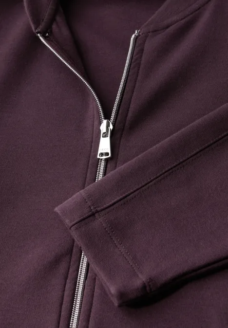Sweat Blouson mit Tunnelzug mulberry red