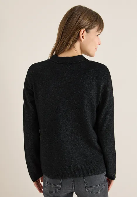 Softer V-Neck Cardigan black melange Softer V-Neck Cardigan black melange