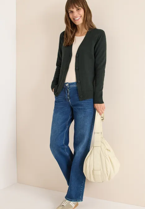 Softer V-Neck Cardigan active khaki melange Softer V-Neck Cardigan active khaki melange