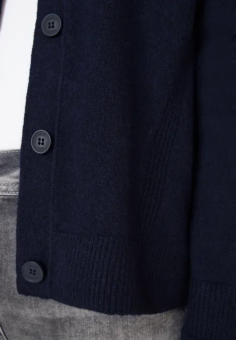Softer V-Neck Cardigan urban dark blue