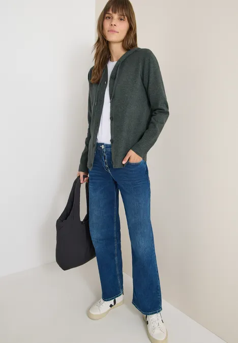 Cardigan mit Kapuze active khaki melange Cardigan mit Kapuze active khaki melange