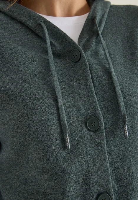 Cardigan mit Kapuze active khaki melange Cardigan mit Kapuze active khaki melange