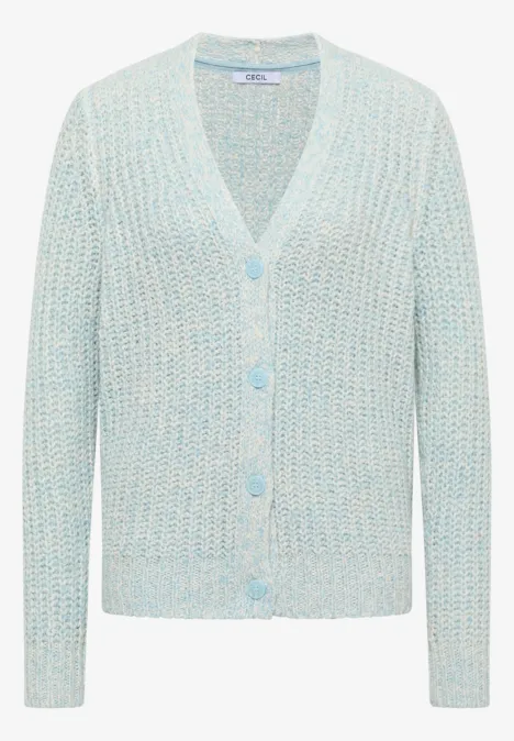 Two Tone Cardigan faded blue melange