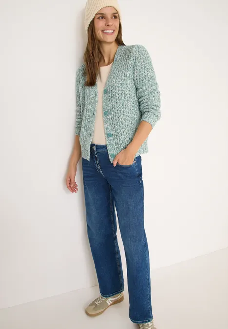 Two Tone Cardigan conifere green melange Two Tone Cardigan conifere green melange