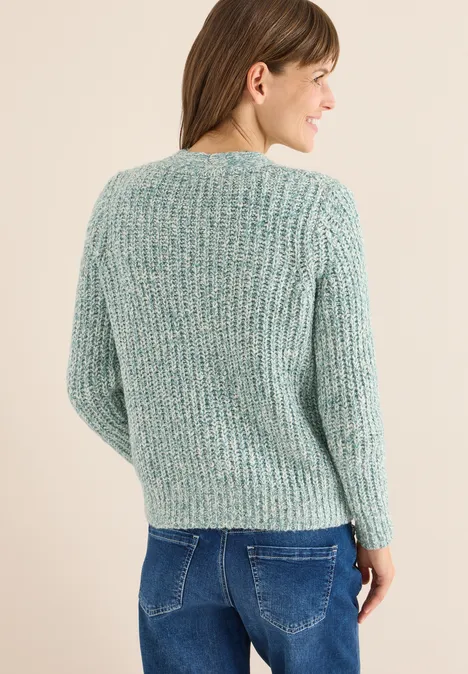 Two Tone Cardigan conifere green melange Two Tone Cardigan conifere green melange