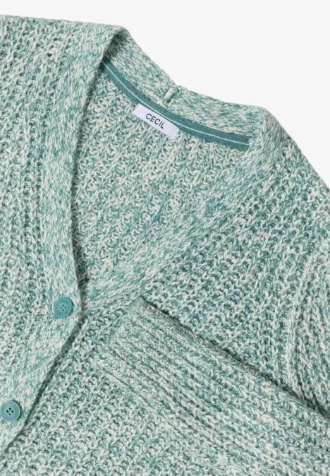 Two Tone Cardigan conifere green melange Two Tone Cardigan conifere green melange