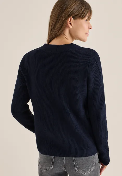 Cardigan mit Strukturdetail urban dark blue