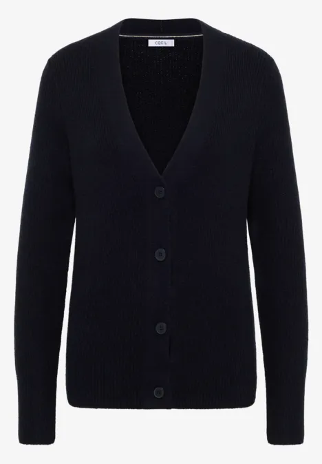 Cardigan mit Strukturdetail urban dark blue