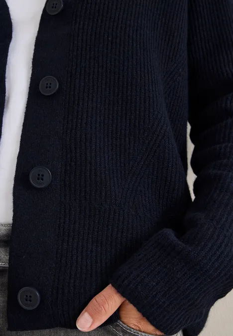 Cardigan mit Strukturdetail urban dark blue