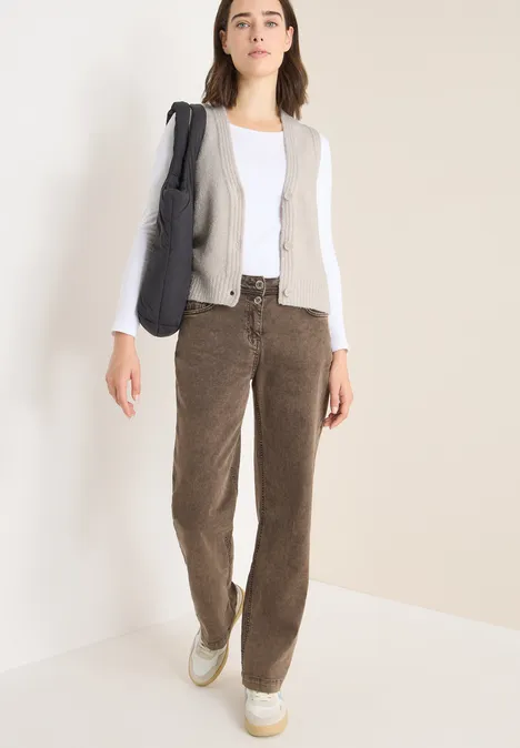 Bouclé vest light greige