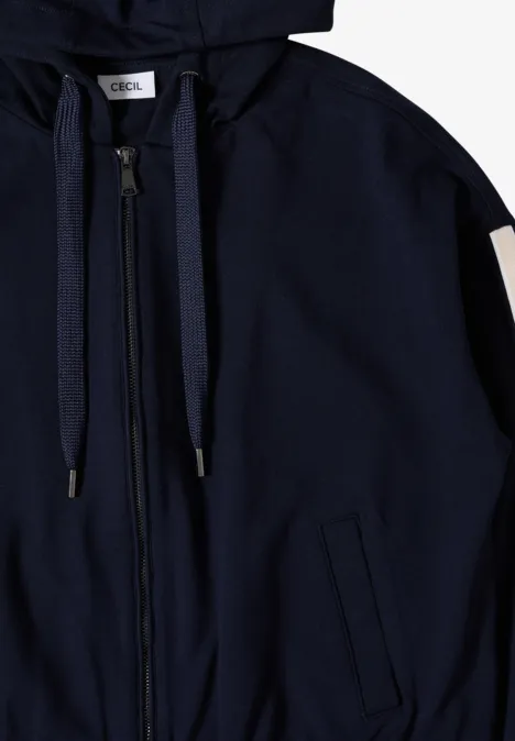 Sweatjacke mit Gallonstreifen urban dark blue