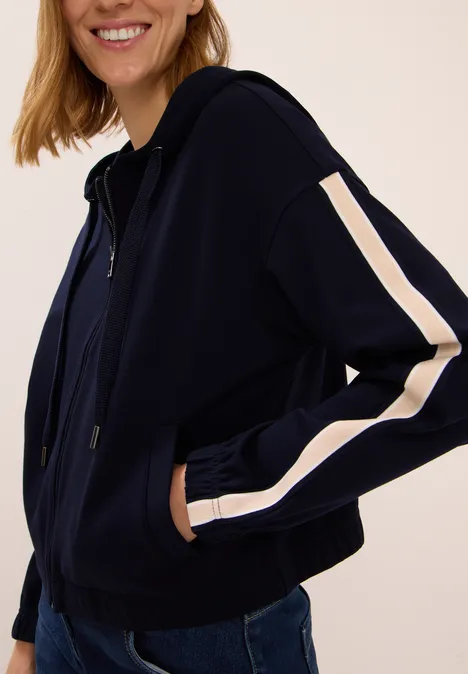 Sweatjacke mit Gallonstreifen urban dark blue