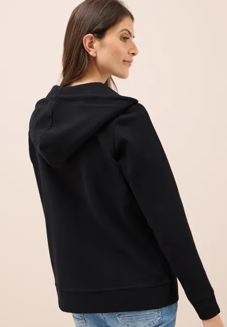 Sweatjacke mit Struktur Black