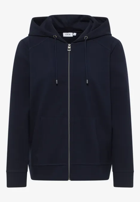 Sweatjacke mit Struktur urban dark blue