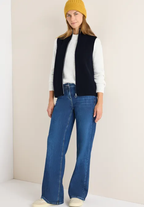 Weste mit Rippstruktur urban dark blue