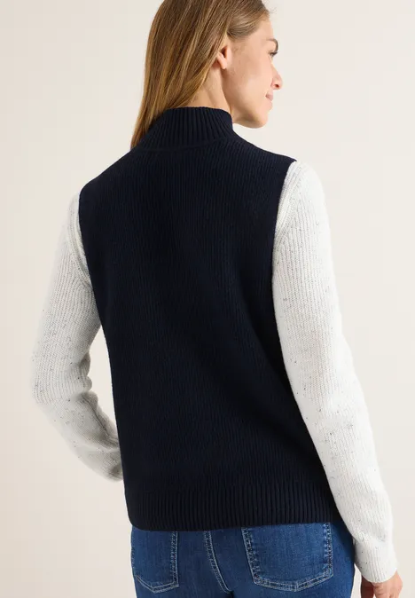 Weste mit Rippstruktur urban dark blue