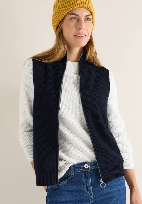 Weste mit Rippstruktur urban dark blue