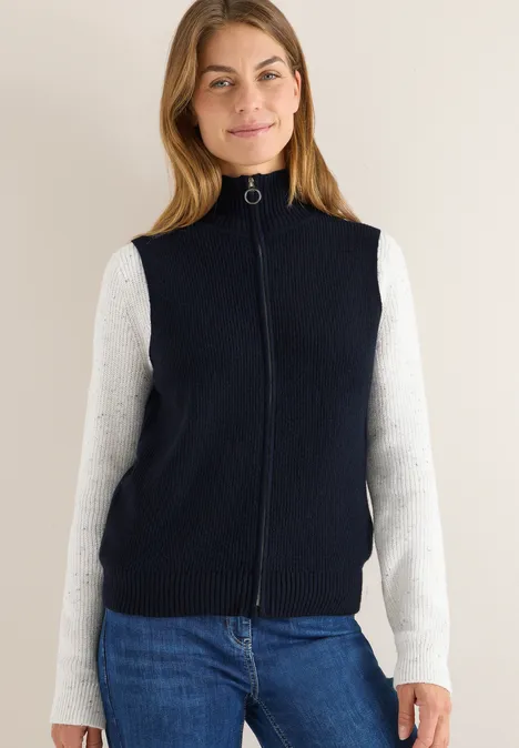 Weste mit Rippstruktur urban dark blue