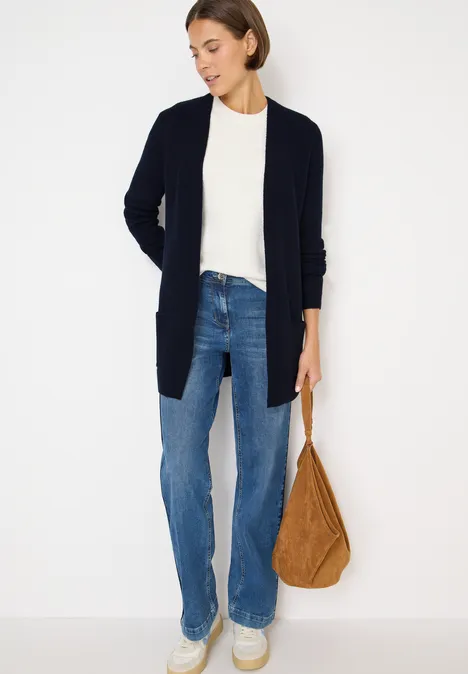Offener Struktur-Cardigan urban dark blue