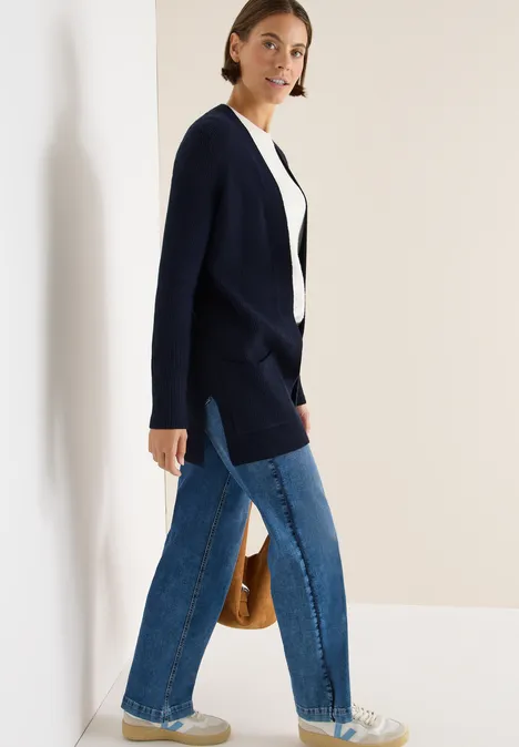 Offener Struktur-Cardigan urban dark blue