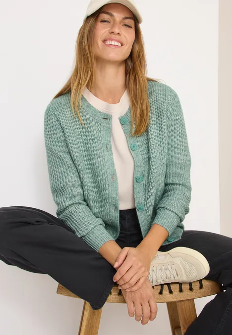 Melange Cardigan jewel green melange Melange Cardigan jewel green melange
