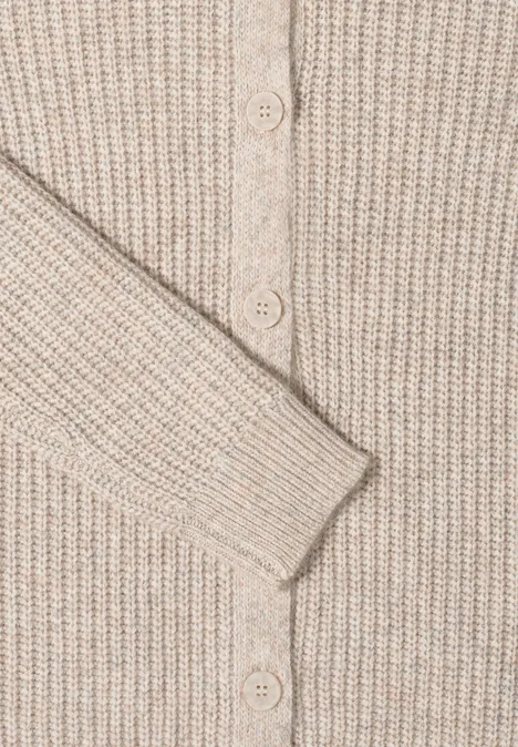 Melange Cardigan toffee cream melange