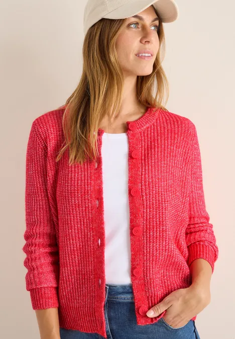 Melange Cardigan fiery red melange Melange Cardigan fiery red melange