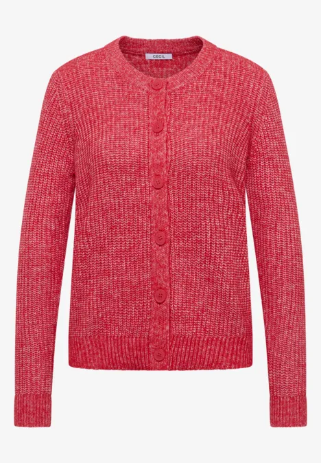 Melange Cardigan fiery red melange