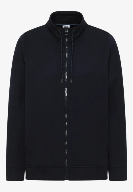 Sweatjacke mit Struktur urban dark blue
